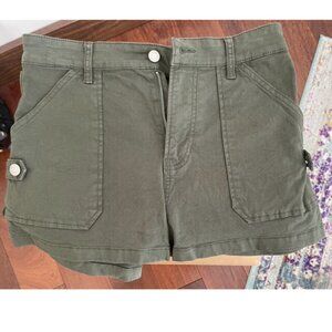 Veronica Beard Jeans Army Green Utility Pocket Shorts | Size 25